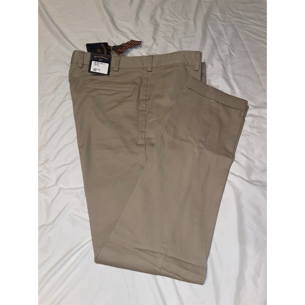 Bills Khakis M4-OTKH Mens 40x34 Twill Khaki Trim Slim Fit Flat Front Pants NWT